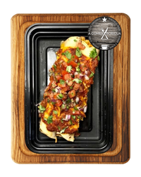 Mega Burrito (Plantilla 100% Integral 🌾) Relleno de Carne Molida Guisada & Heavy Pico de Gallo Casero Over the Top